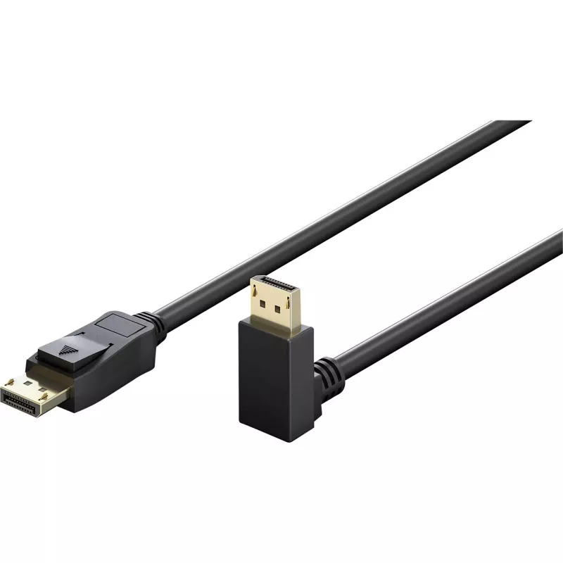 Goobay DisplayPort-kabel 90° gehoekt, DisplayPort 2.0/2.1, 54 Gbit/s, 8K 144 Hz, 2 m