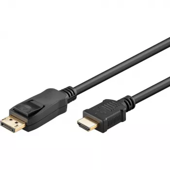 Goobay 3m, DisplayPort-naar-HDMI™-adapterkabel 1.4, 4K@30Hz, vergulde contacten