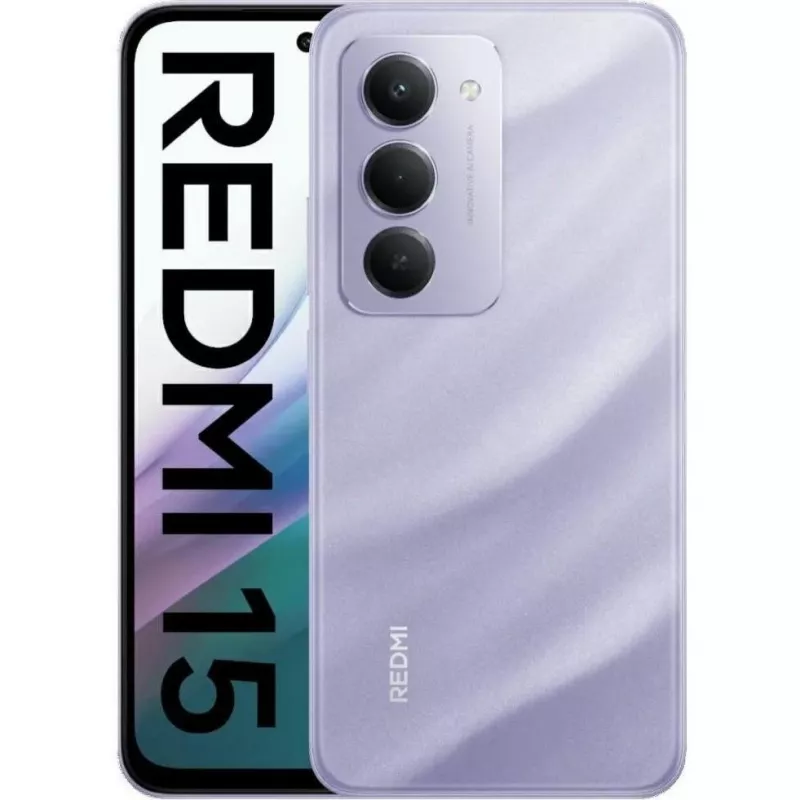 Xiaomi Redmi 15 4G (128GB, Viola Sabbioso, 6,90 inch, dual-SIM hybride, 4G), smartphone, violet