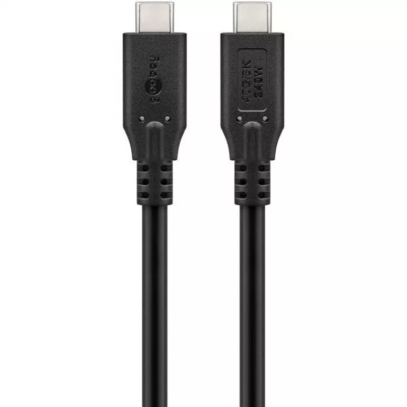 Goobay USB-kabel C, USB4, 240 W, 40 Gbit/s, Power Delivery, 1 m (1m, USB 4.0, 240W), USB-kabel