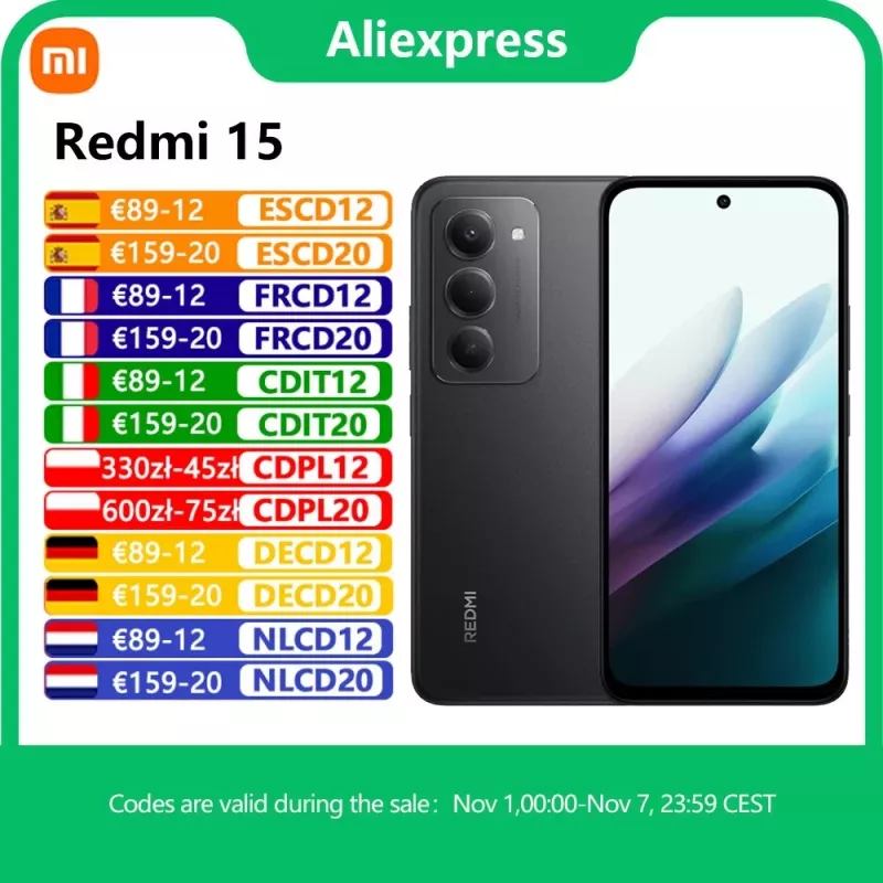 Xiaomi Redmi 15 4G (256GB, Viola Sabbioso, 6.90, dual-SIM hybride, 4G), smartphone, violet