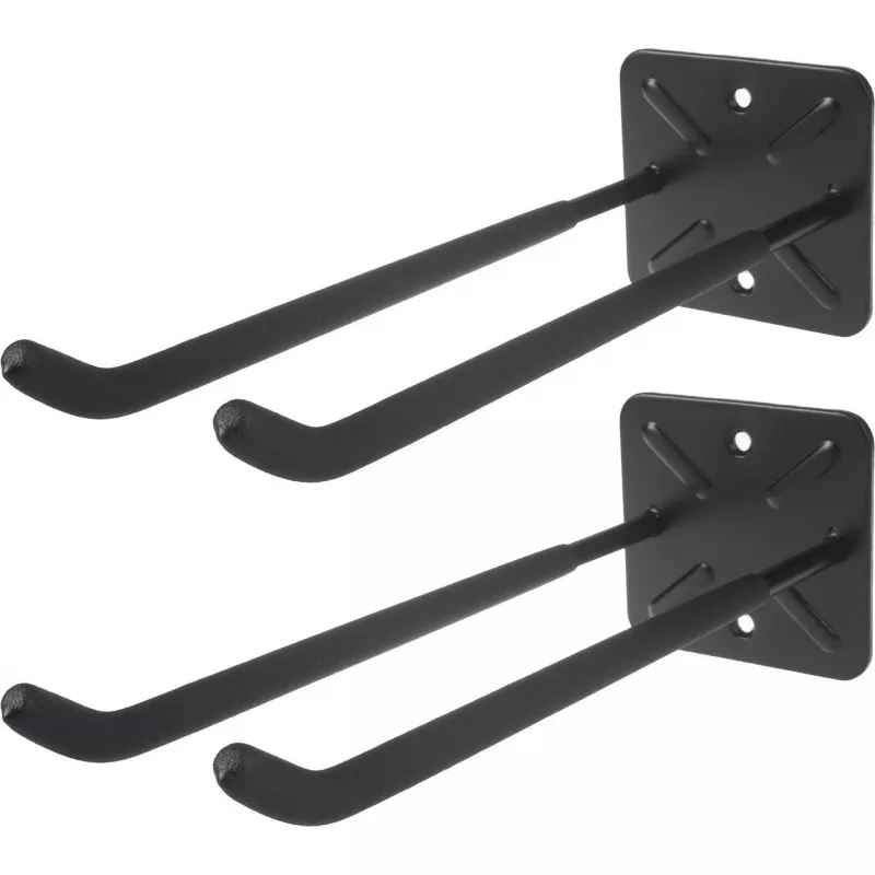 Wandgemonteerde dubbele haken set MACLEAN MC-436 – robuuste staalconstructie, voor gereedschap en opslag