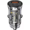 Autolader usams CC164CC01 30W met 1×USB-A en 1×USB-C voor snelladen