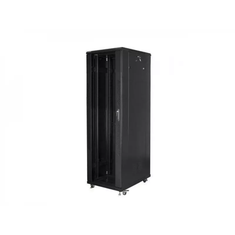 LANBERG 19 42U 800x800 vrijst. glazen deur (flatpack) zw (expeditieverzending)