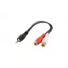 Audio-jack (3,5 mm) naar 2 RCA-kabel GEMBIRD CCA-406 20 cm zwart