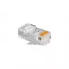 RJ45-stekker GEMBIRD PLUG3UP6/100, Cat5, rechte stekker, transparant, vergulde contacten, 100-pack