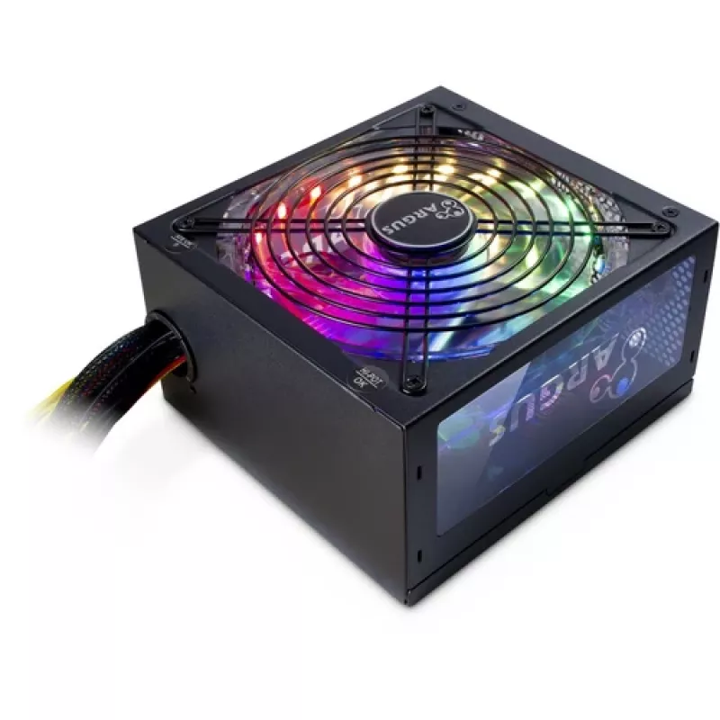 Inter-Tech Argus RGB-600W II voeding 20+4 Pin ATX ATX zwart