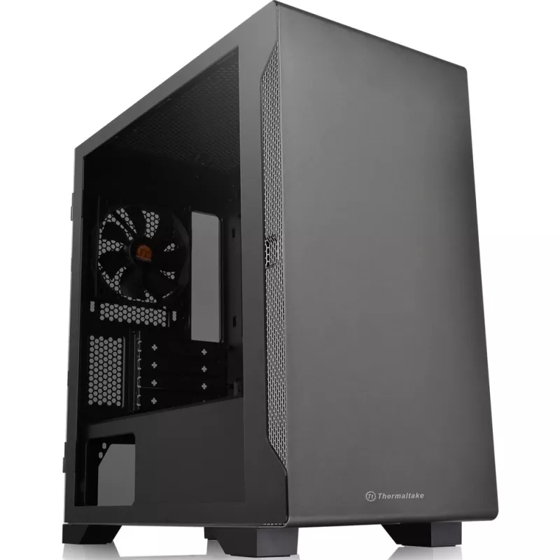 PC-behuizing Thermaltake S100 TG micro tower zwart
