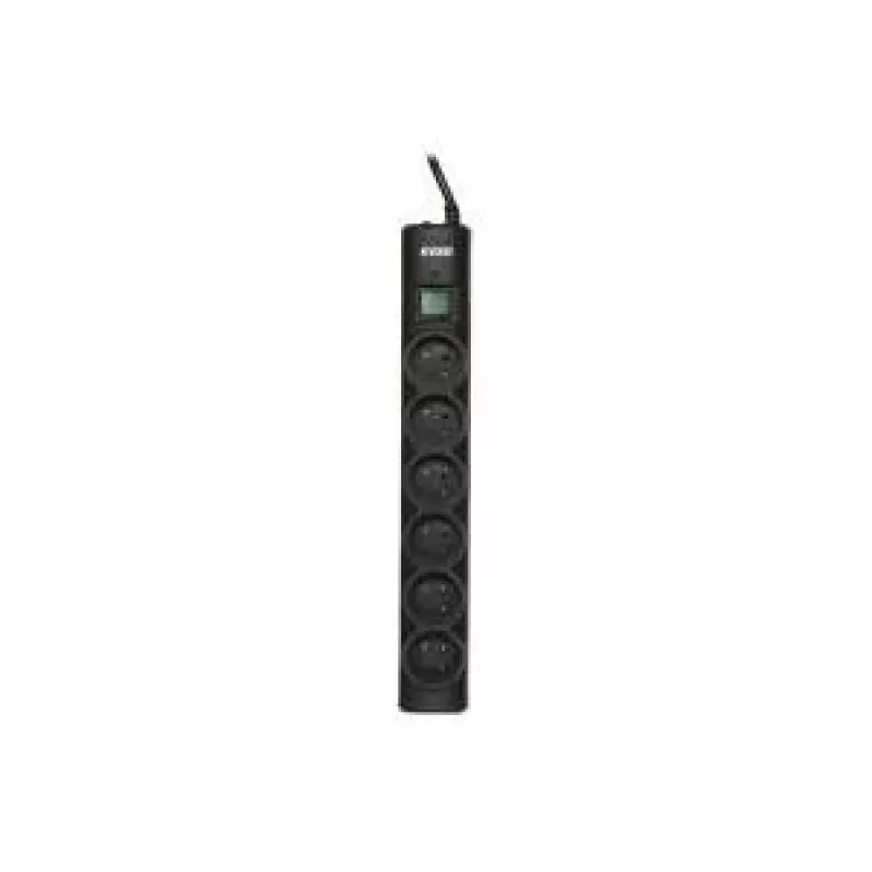 Ever OPTIMA overspanningsbeveiliging 1,5 m (6 x UTE; 10 A; zwart) (T/LZ08-OPT015/0000)