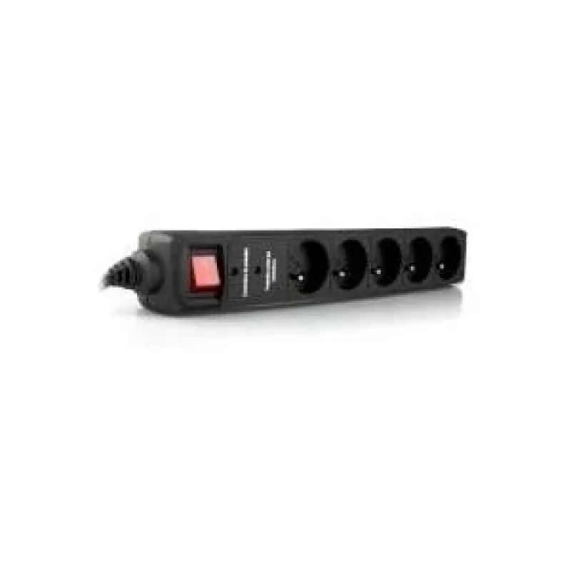 EnerGenie SPF5-C-5 overspanningsbeveiliging 5 AC-stopcontacten 250 V 1,5 m zwart