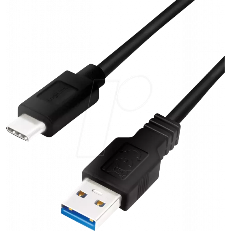 Logilink - USB-kabel - USB Type A (W) naar USB-C (M) - USB 3.2 Gen 1 - 3 A - 1 m - zwart (CU0168)