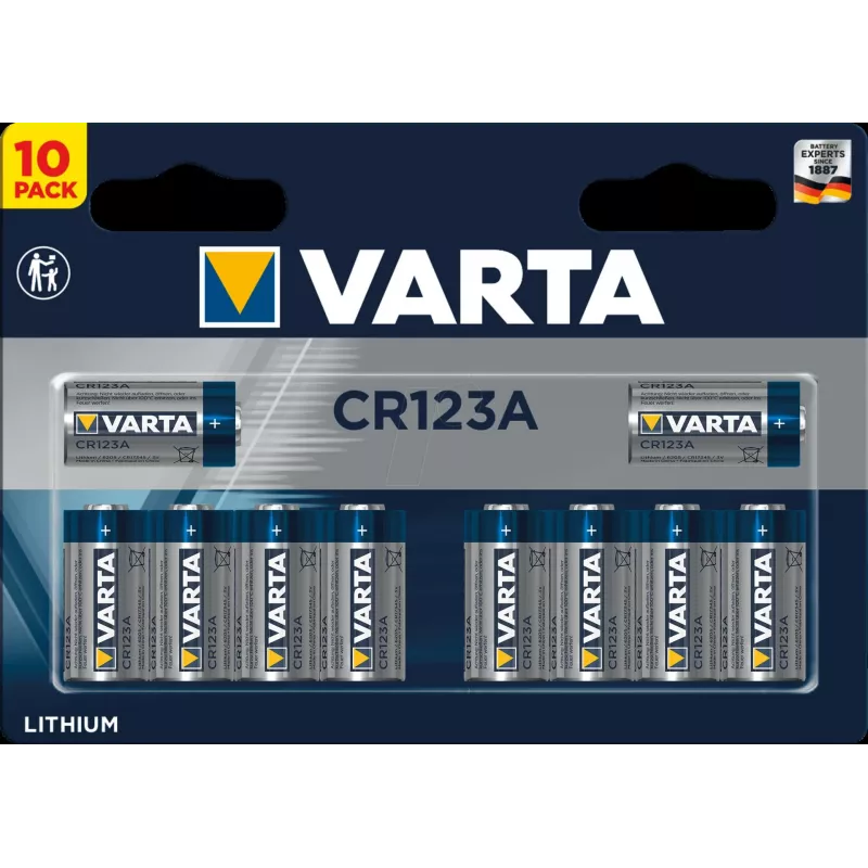 Batterij Varta 06205 CR123A lithium 3 V 34,5 mm 16 g