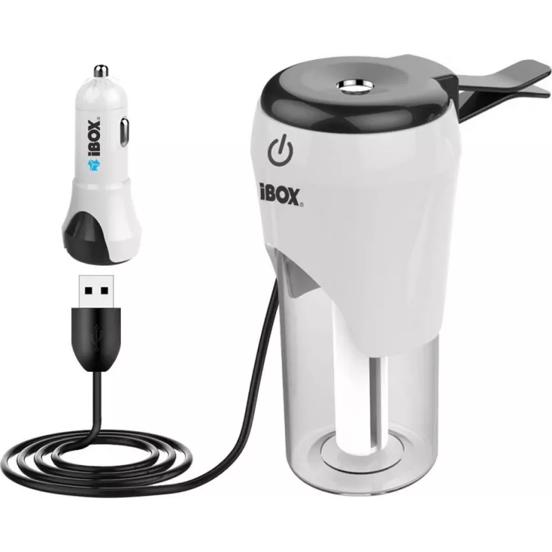 iBox ICCH-01 auto-USB-oplader met luchtbevochtiger en aromadiffuser