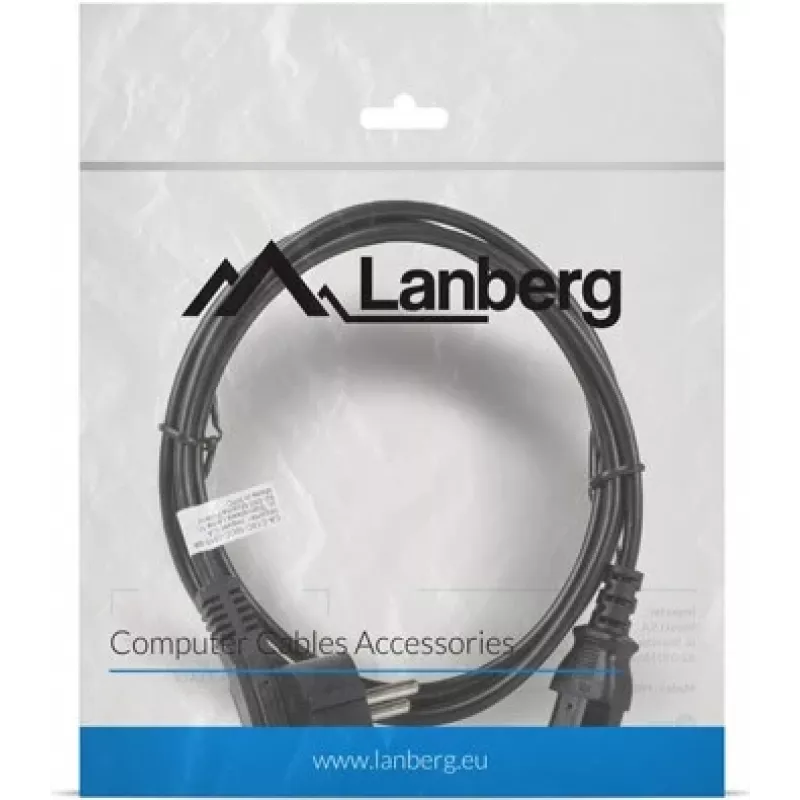 Lanberg CA-C13C-10CC-0018-BK stroomkabel zwart 1,8 m C13-koppeling CEE7/7 (CA-C13C-10CC-0018-BK)