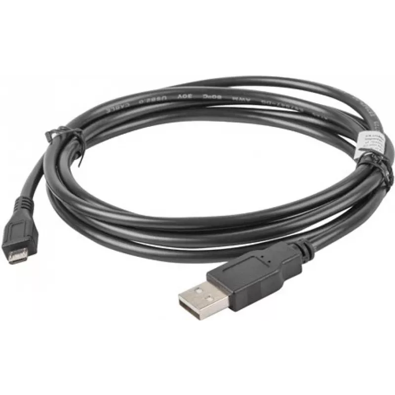 USB 2.0-kabel LANBERG CA-USBM-10CC-0018-BK, Micro-USB B naar USB A, 1,8 m, zwart
