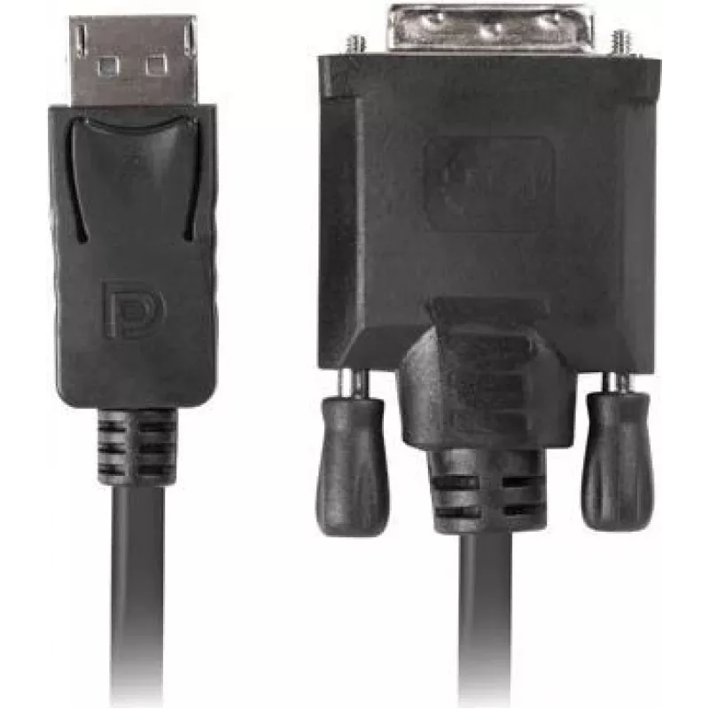 Videokabeladapter LANBERG DisplayPort naar DVI-D CA-DPDV-10CU-0018-BK, 1,8 m, zwart