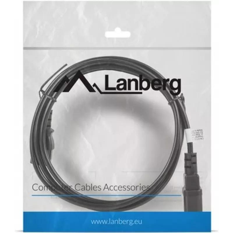 Lanberg CA-C13E-11CC-0018-BK stroomkabel zwart 1,8 m C13-koppeling C14-koppeling (CA-C13E-11CC-0018-BK)