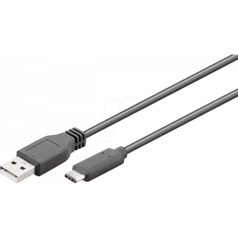 Wentronic goobay - USB-kabel - USB-C (M) naar USB Type A (M) - USB 3,1 Gen 2 3 A - 50cm - rond - zwart (41073)