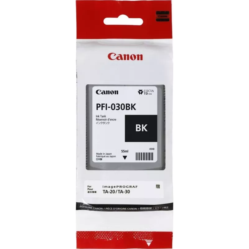 Canon PFI-030BK inktcartridge 1 stuk origineel zwart