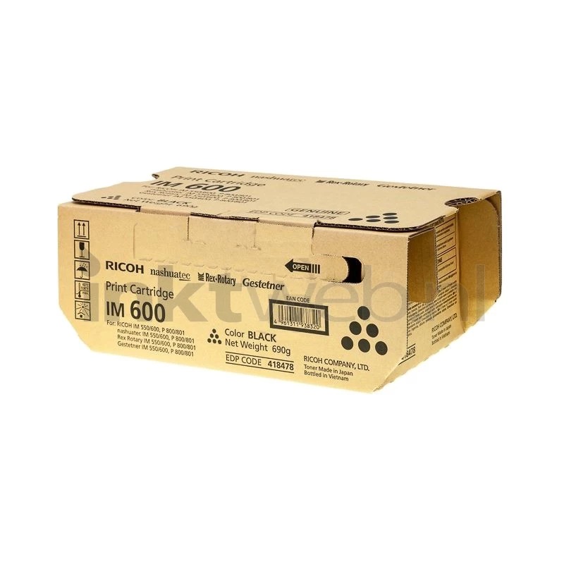 Ricoh 418478 toner 1 stuk origineel zwart