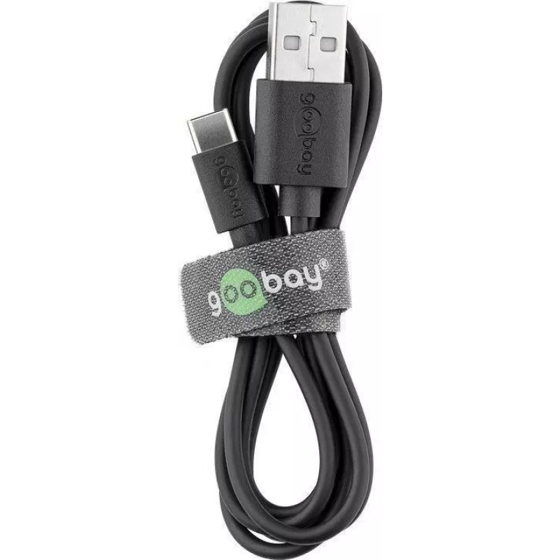 Wentronic Goobay - USB-kabel - USB (M) naar USB-C (M) - USB 2.0 - 3 A - 2,0 m - zwart (59122)