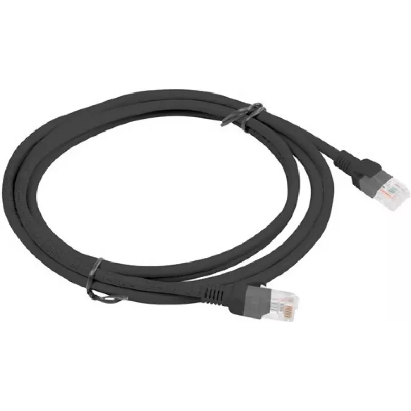 Netwerkkabel LANBERG PCU5-10CC-0200-BK RJ-45 Cat5e U/UTP 2 m zwart