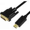 Videokabel-adapter LogiLink CV0131 2 m DisplayPort DVI zwart