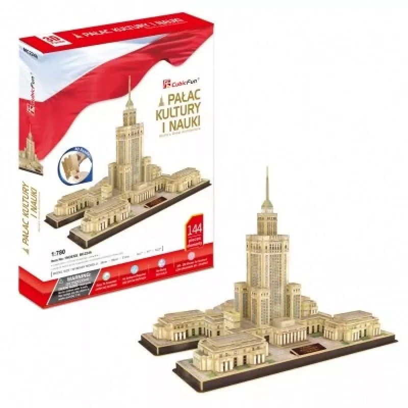 PUZZEL 3D Paleis van Cultuur en Wetenschap, 144 ELEMENTEN