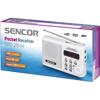 Draagbare radio SRD 215 W MP3, USB, SD