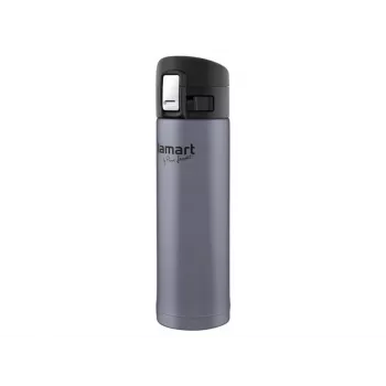 Thermobeker LAMART LT4044 0,42 L RVS dubbelwandig vacuüm geïsoleerd, drukknopdeksel, Ø 6,4 cm