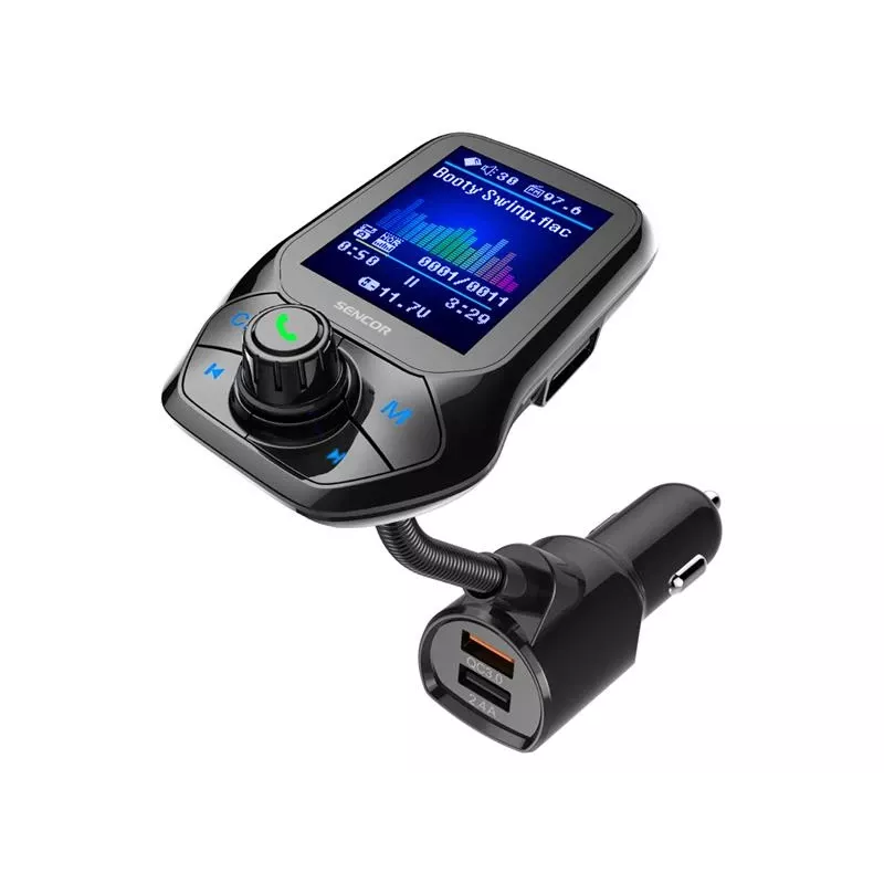 Sencor SWM 5858 BT fm-transmitter voor in de auto, Bluetooth, MP3, USB, microSD