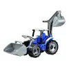 Lena GIGA TRUCKS tractor met voorlader, tractor, 3 jaar, kunststof, blauw, grijs, wit