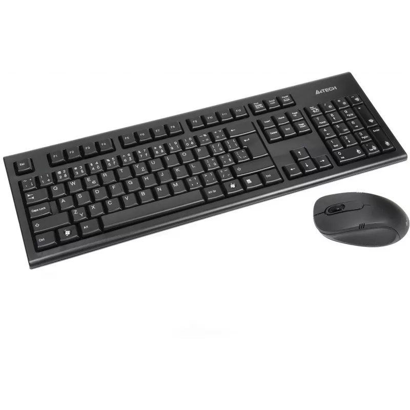 A4Tech 7100N desktop-toetsenbord muis inclusief RF Wireless QWERTY Engels zwart