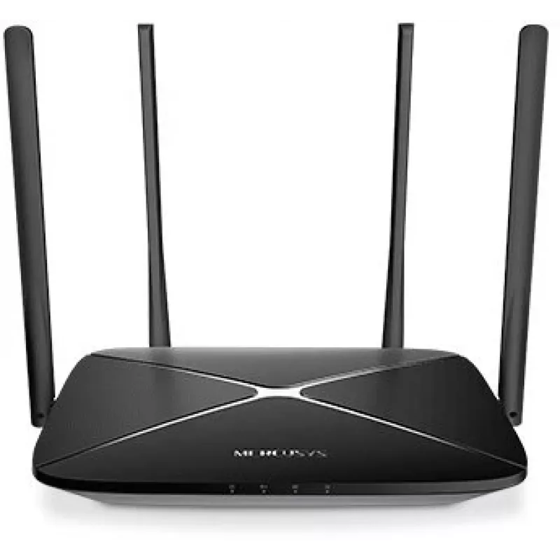 Router Mercusys AC12G dualband Gigabit Wi-Fi 5, zwart