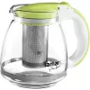 Glazen kan Lamart LT7028 groen transparant 13 cm diameter 155 mm hoogte