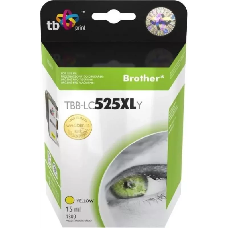 Inkt voor Brother LC529/539 TBB-LC525XLY geel