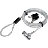 LogiLink NBS009 beveiligingskabel met sleutelslot voor notebook, 1,8 m, T-bar, 1,5 cm, 2 sleutels, slim, zilver