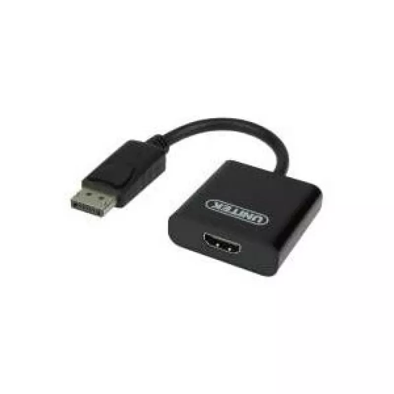 Unitek Y-5118DA DisplayPort-naar-HDMI-adapter M/V, 0,1 m, Full HD 1920x1200, zwart