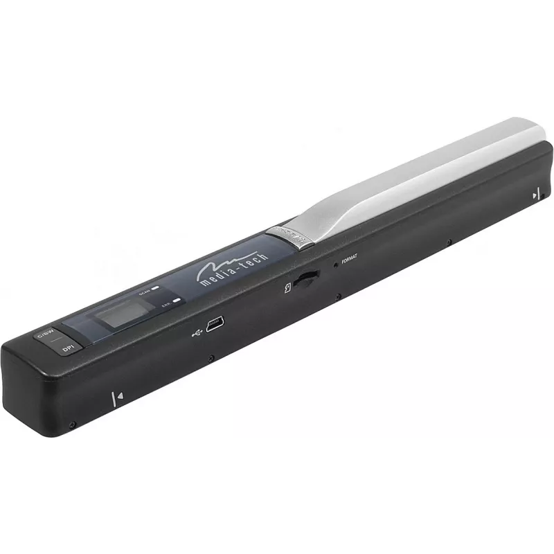 Pen-scanner MEDIA-TECH MT4090, zwart, LED-indicatie, USB 2.0, MicroSD, AAA-batterij