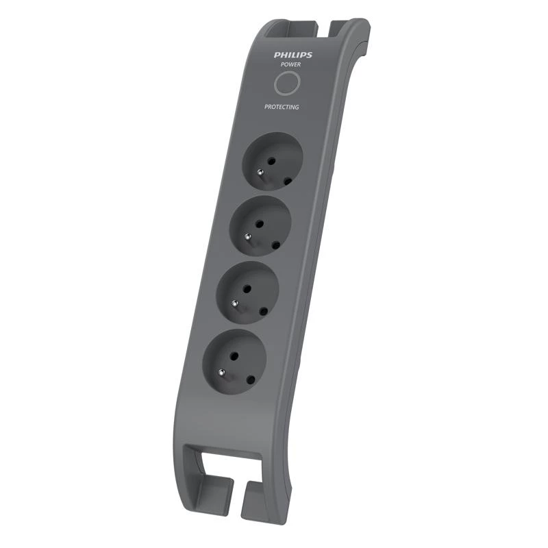 Philips SPN3140A/60 stekkerdoos met overspanningsbeveiliging, 4 contacten, 2 m