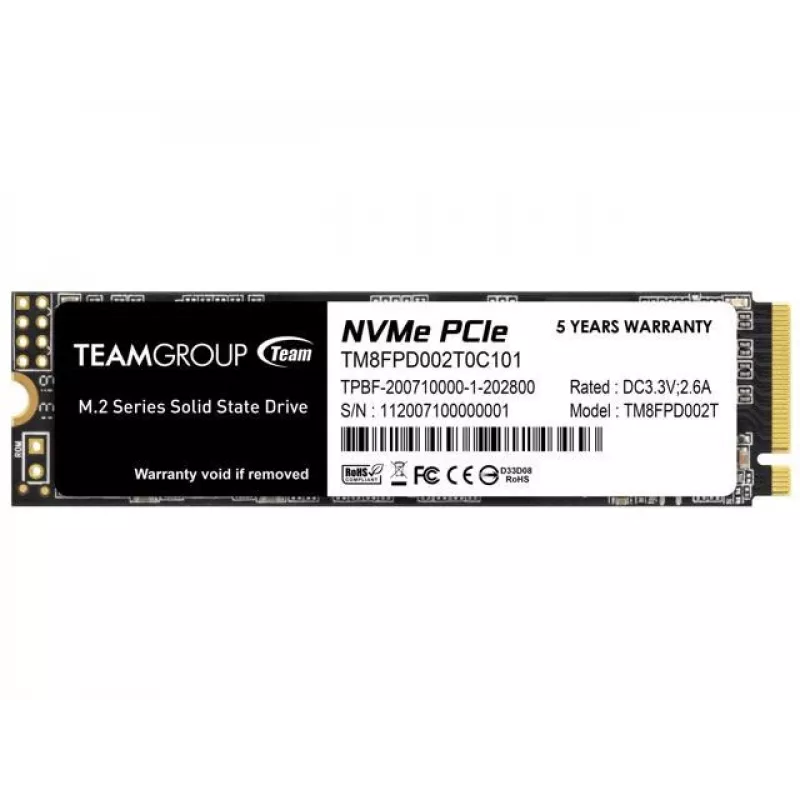 SSD Team Group 2 TB M.2 PCI Express 3.0 NVMe MP33 PRO