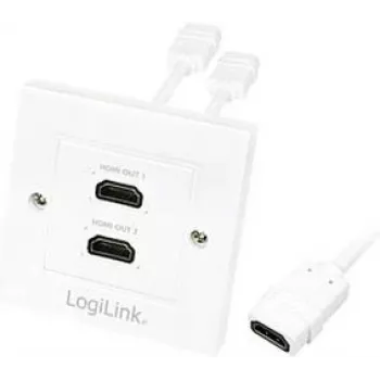 HDMI-kabel LogiLink AH0015, type A, bus op bus, wit