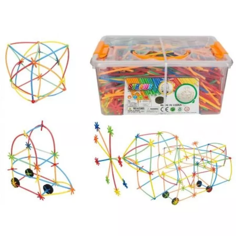 Bouwstenen Ascato Askato Little Straws 1000 stuks — constructiespeelgoedset, 1000 onderdelen