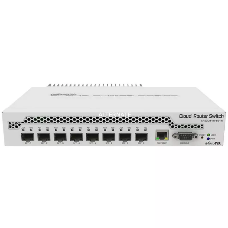 Mikrotik CRS309-1G-8S+ Beheerde Gigabit Ethernet (10/100/1000) Power over Ethernet (PoE) wit