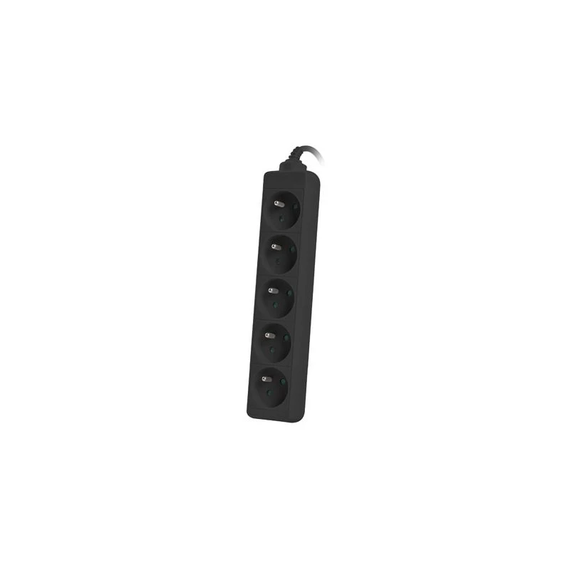 Lanberg PS0-05E-0300-BK verlengsnoer 3 m 5 AC-uitgangen binnen zwart (PS0-05E-0300-BK)