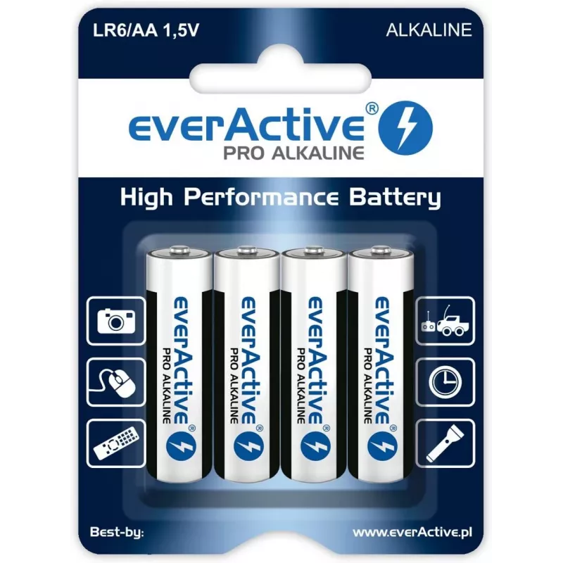 everActive wegwerpbatterij alkaline AA 1,5 V LR64BLPA 4-pack