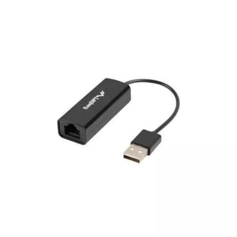 Lanberg NC-0100-01 USB 2.0 naar RJ45 100 Mbit netwerkadapter, 0,15 m kabel