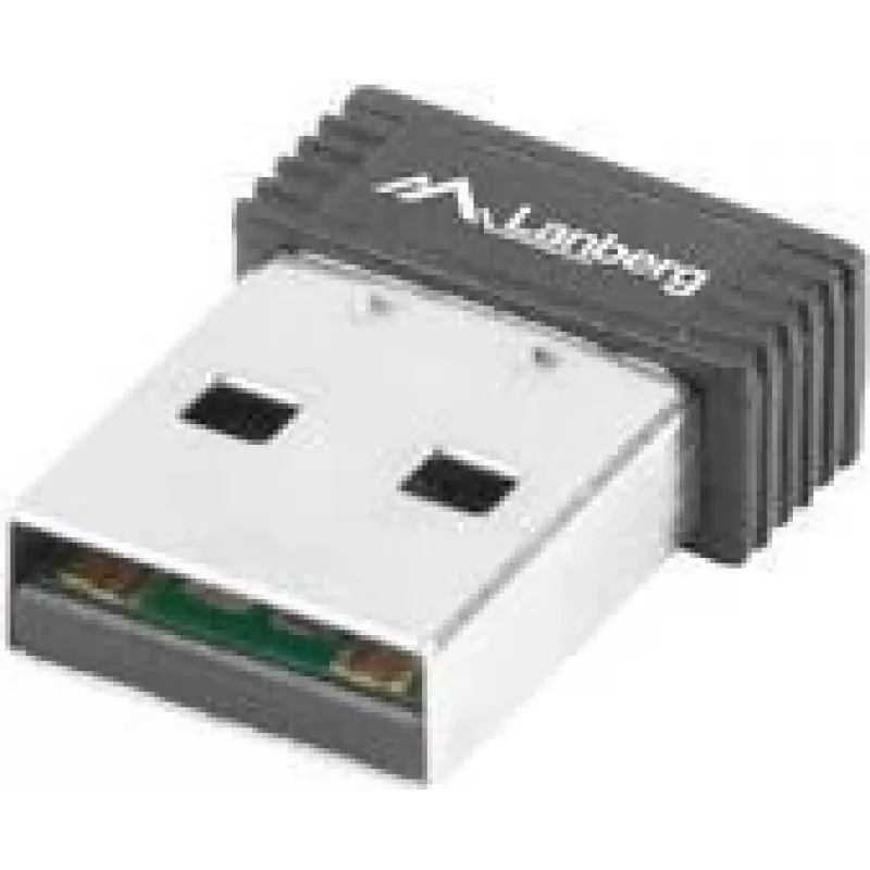 Lanberg NC-0150-WI Nano USB-wifi-adapter N150, 150 Mbit/s, 1 interne antenne, zwart