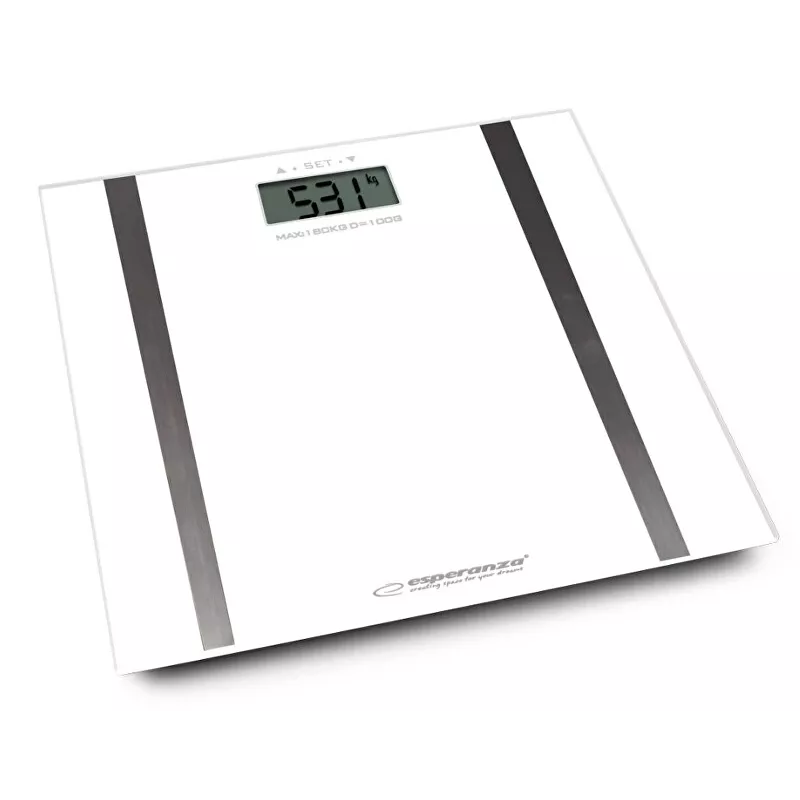 Personenweegschaal Esperanza Samba EBS018W – elektronisch, 180 kg, wit