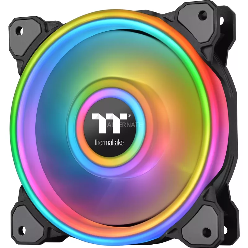Thermaltake Riing Quad 14 RGB CL-F089-PL14SW-C 140 mm radiatorventilator, TT Premium Edition, zwart